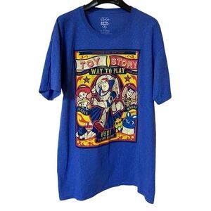 Disney Pixar Unisex Blue Toy Story 4 Graphic Shirt Sz L